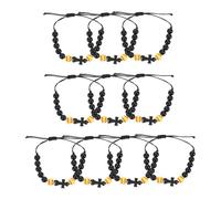 ANDRESLAD 10 Pulseras De Cuentas De Madera: Pulseras Deportivas De Béisbol Con De Madera Y Colgante Para Niños Y Niñas, Joyería Deportiva Para