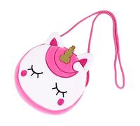 ANDRESLAD 1pieza Bolsa De Hombro De Unicornio para Bandolera De Peluche Bolsa De Almacenamiento Redonda para Fiestas y Uso Diario Color Vino