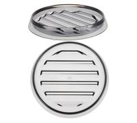 ANDRESLAD 2 Piezas 2 Platillos Redondos para Jarra de Té 15,7 CM Gris, Posavasos Antideslizante de PP Resistente para Proteger Mesa, Bandeja Multifuncional para Hogar y Cafetería