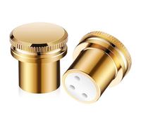 ANDRESLAD 2 piezas Capuchones Protectores de Cobre para Conectores Macho y Hembra Resistentes la Oxidación Reducción de Ruido para Micrófonos y Equipos de Audio