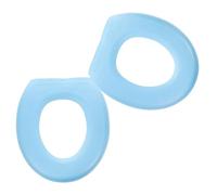 ANDRESLAD 2 Piezas Cojines para Inodoro de Baño EVA Almohadillas Acolchadas Gruesas y Lavables Cubiertas Reutilizables para Asientos de WC Portátiles y Fáciles de Pegar Azul