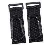 ANDRESLAD 2 Piezas Conectar Gancho Para Cochecito Mosquetón Bolsa Organizadora De Cochecito Hebilla De Cochecito Soporte Para Bolsas De Bolsa De Ganchos De Billetera Black Pu