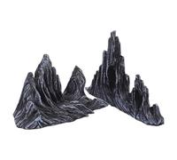 ANDRESLAD 2 Piezas Decoración Montaña Resina para Acuario Ornamentación Resistente y Detallada para Tanque de Peces y Camarones Piedras Artificiales con Colores Resistentes y Diseño Portátil