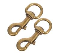 ANDRESLAD 2 Piezas Ganchos para Collar de Mascota con Junta Giratoria de Aleación Accesorios para Arnés de Perros y Gatos Color Bronce Antiguo Resistentes y Fáciles de Usar para Correas y