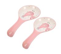 ANDRESLAD 2 piezas Reposacucharas de Cerámica Práctica Soporte Resistente y Conveniente para Utensilios de Cocina para Decorar y Organizar Mesas Comedor