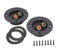 ANDRESLAD 2 Piezas Terminal Caja Altavoz Vías Conectores Zinc Aleación Abs para Coche Barco Hogar Audio Subwoofer