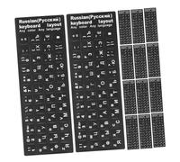 ANDRESLAD 20 Hojas Pegatinas Teclado Ruso Reemplazo Letras Cirílicas Compatible Portátil Sobremesa Fácil Instalación Sin Daño
