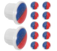 ANDRESLAD 20 Piezas Indicadores de Agua Caliente y Fría para Grifos 6,7 MM, Etiquetas Adhesivas Rojas y Azules, 20 Unidades, Botones de Manija para Lavabo y Cocina, Señal de Temperatura