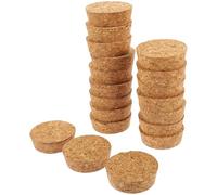 ANDRESLAD 20 Piezas Tapones de Corcho Cónicos Madera Natural para Botellas Boca Unidades Sellado Hermético Reutilizables para Manualidades y Decoración