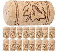ANDRESLAD 20 Tapones de Vino de Madera Natural 20x40 Mm, Corchos a Granel para Botella de Vino Tinto, Tapón de Madera Reutilizable y Sellado Hermético para Conservación y Decoración en