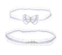 ANDRESLAD 2piezas De Novia De Encaje Para Boda Cinturones De Elegantes Para Mujeres Accesorios De Boda Lazo Perfectos Novia y De Honor