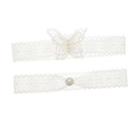 ANDRESLAD 2piezas De Novia De Encaje Para Bodas De Para Mujeres Diseño De Lazo Decoración Elegante Para y