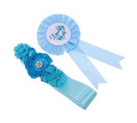 ANDRESLAD 2piezas Sash De Maternidad Para Papás y Mamás De Cinturón y Broche Accesorios Para De Género y Shower Color Azul Durable y Reutilizable