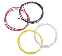 ANDRESLAD 4 Piezas Cables para Guitarra Eléctrica Recubrimiento de Silicona Cable de Cobre Preestañado de Arnés de Cableado Apantallado para Montaje Kit y Protección contra Interferencias