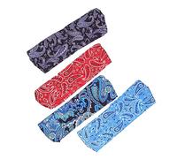 ANDRESLAD 4 Piezas diadema deportiva diademas de entrenamiento para mujer deportes diademas de sudor scrunchies headbands banda para el cabello con retorcido Diadema de fitness paño