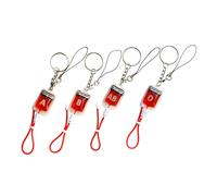 ANDRESLAD 4 piezas Llavero de Grupo Sanguíneo Colgante para Bolsos Inoxidable Conjunto B Ab O Decorativo Portátil