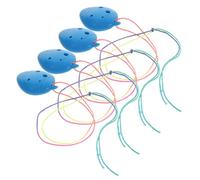 ANDRESLAD 4 Piezas Ocarina Clásica para Principiantes Instrumento Musical Compacto y Duradero para Color Azul Fácil Aprendizaje y Práctica Color Aleatorio