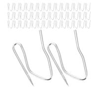 ANDRESLAD 400 Ganchos Metálicos para Cortinas de 4 Garras Plateados Acabado Electrochapado Tamaño Estándar Resistentes para Cortinas Plisadas y Pesadas en Hogar y Oficina