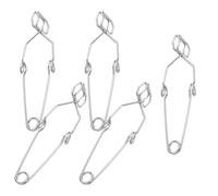 ANDRESLAD 5 Abrazaderas Galvanizadas para Tubos de Ensayo de Acero Inoxidable Grandes, Soporte Metálico Resistente de 14,5 Cm para Laboratorio, Pinzas Seguras para Experimentos