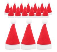 ANDRESLAD 50 Mini Gorros de Papá Noel Forma de Piruleta Rojos para Decoración Navideña Porta Cubiertos y Manualidades Tamaño Pequeño para Adornos y Fiestas Festivas