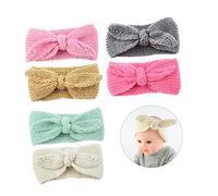 ANDRESLAD 6 Diademas De Turbante De Ganchillo Tejido De Punto Gorro De Calavera Pañuelo De Crochet