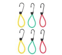 ANDRESLAD 6 Piezas de Hebillas para Cuerda Elástica para Tienda de Campaña, Gancho de Hierro Doble para Accesorios de Camping al Aire Libre, Correa Ajustable, Ligera y Color Color Aleatorio