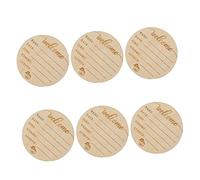 ANDRESLAD 6 Piezas Placa Conmemorativa nacida libro de recuerdos signo de fecha de nombre de bebé Prop para fotos de bebés signos de mensual del bebé signos de nombre infantil de madera