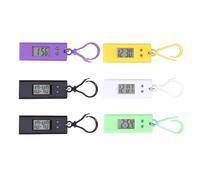ANDRESLAD 6 Piezas Relojes Electrónicos de Bolsillo con Llavero Diseño Portátil y Compacto Pantalla Clara Colgante Práctico para Mochilas y Cinturones Colores Aleatorios Color Aleatorio