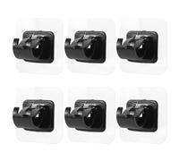 ANDRESLAD 6piezas Soportes Adhesivos Sin Taladros Ganchos Clip Para Cortina Para Cocina y Baño