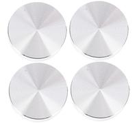 ANDRESLAD Adaptador De Disco Circular De Aluminio Sólido Plateado M8 para Tableros De Mesa De Vidrio, 4 Piezas, Accesorio para Mesas De Té y Comedor, Uso Mobiliario, Montaje Estable