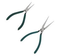 ANDRESLAD Alicates Planos de 8 Pulgadas para Máquina de Tejer por Urdimbre, Acero Resistente Mango de Caucho Antideslizante, 2 Unidades para Herramientas de Aguja y Bricolaje, Uso en Tejido