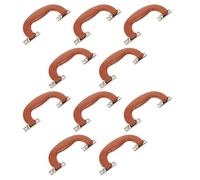ANDRESLAD Asas de Repuesto para Maletas y Cajas de Herramientas 10 Unidades Plástico Resistente Color Marrón Base Plateada Agarre Ergonómico Antideslizante para Equipaje y Estuches de