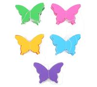 ANDRESLAD Banderines de Papel para Fiesta de Cumpleaños Diseño de Mariposas 10 Piezas en Colores Degradados Rosa Azul Naranja Verde y Morado Decoración Infantil para Habitaciones y