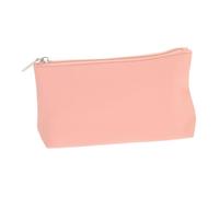 ANDRESLAD Bolsa de Maquillaje y Monedero Flexible de PU Morado, Cremallera, Tamaño Mediano, Portátil para Mujer, Adecuado para Viajes y Uso Diario, Organizador Compacto y Funcional