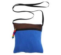 ANDRESLAD Bolsa de Transporte para Petauro del Azúcar y Hámster Transportín Pequeño de Algodón Transpirable Bolsa de Viaje Ventilación y Correa de Hombro Azul Oscuro Adecuado para