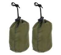 ANDRESLAD Bolsa Organizadora para Impermeables de Emergencia, 2 Unidades, Tamaño Compacto, Color Verde Militar, Ligera y Plegable con Cierre de Cordón para Viajes al Aire Libre y Senderismo