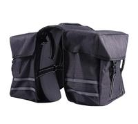 ANDRESLAD Bolsa Trasera Doble para Bicicleta Negra Gran Capacidad 25L Alforja Multifuncional Bolsillos Laterales Adecuado para Ciclismo y Transporte de Equipaje