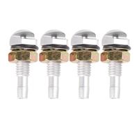 ANDRESLAD Boquillas de Pulverización de Rocío de Agua para Lavaparabrisas Coche 2 Pares Plateadas Repuesto Vehículo Invierno Aleación Duradera Sistema Limpieza Parabrisas