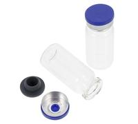 ANDRESLAD Botellas de Vidrio Transparente 10 Ml Frascos Ampolla para Laboratorio Vial Rellenable Hermético con Tapa 100 Piezas para Almacenamiento de Reactivos y Cosméticos