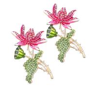 ANDRESLAD Broche De Loto De Aleación 2pcs Broches Decorativos Para Mujer Broches Modernos Alfileres Para Cuello