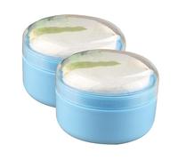 ANDRESLAD Caja De 2 Piezas Estuche De Polvos De Talco Titular De Polvo Suelto Tarro De Maquillaje En Polvo Soplo De Polvo Para Polvo Suelto Contenedor De Polvo De Cuerpo Vacío Niño Blue