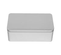 ANDRESLAD Caja de Lata Rectangular de Hojalata Plateada Caja de Almacenamiento Hermética y Resistente la Humedad para Dulces Galletas y Artículos Pequeños Organizador Multifuncional para
