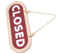 ANDRESLAD Cartel de Puerta Abierto y Cerrado de Madera Reversible Doble Cara Cordón para Negocios y Cafeterías Decoración Rústica Americana