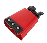 ANDRESLAD Cencerro Metálico para Batería con Tira de Silencio Negra Accesorio de Percusión Montable Instrumento de Percusión de Cencerro Pequeño Adecuado para Práctica y Presentaciones