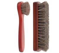 ANDRESLAD Cepillo para Limpiar Zapatos de Crin de Caballo Kit de Limpieza de Zapatos 2 Piezas Cepillo para Botas para Pulido de Calzado y Cuidado Profesional de Cuero