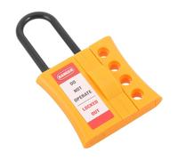 ANDRESLAD Cerrojo de Bloqueo de Nailon Aislado 4 Orificios para Candados de 6 Mm, Cerrado Múltiple para Gestión de Seguridad Industrial, Protección contra Riesgos Eléctricos y Bloqueo