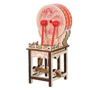 ANDRESLAD Chino de Madera Miniatura Decorativo, Instrumento Musical Tradicional Pequeño para Jardín Zen, Adorno Artesanal Tallado a Mano, Accesorio de Mesa Compacto para Decoración