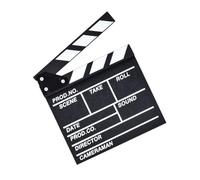 ANDRESLAD Claqueta de Director de Cine Pequeña Negra Tablero de Claqueta de Madera Resistente Accesorio para Fotografía y Grabación de Películas Soporte para Escenas y Rodajes