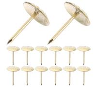 ANDRESLAD Clavos de Puerta de Metal 11X16 MM 200 Unidades Tachuelas Decorativas Amarillas para Muebles Estilo Antiguo Alfileres de Tapicería Multifuncionales para Sofás y Decoración