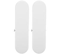 ANDRESLAD Clips Metálicos Blancos para Tableros Perforados, Soportes para Estantes de 2 Piezas, Accesorios Multiusos para Organizador de Pared en Oficina y Hogar